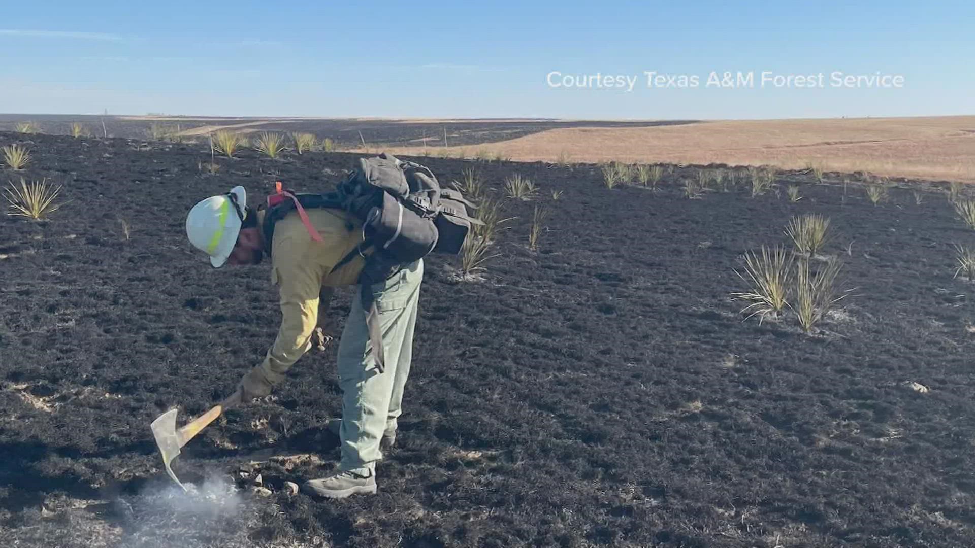 From the air, and on the ground, video shows firefighters battling the intense flames.