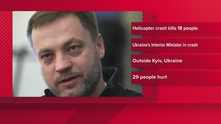 War in Ukraine: Ukraine interior minister, more than a dozen others killed in helicopter crash