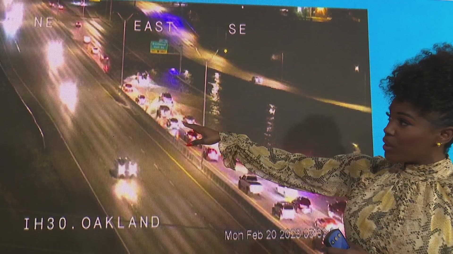 Fort Worth traffic: Flooding on Interstate 30 due to water main break ...