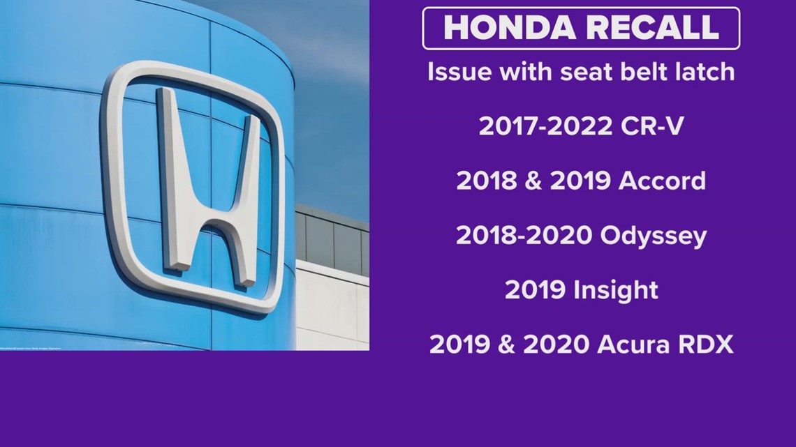 Honda recall The company is recalling more than 500,000 vehicles over