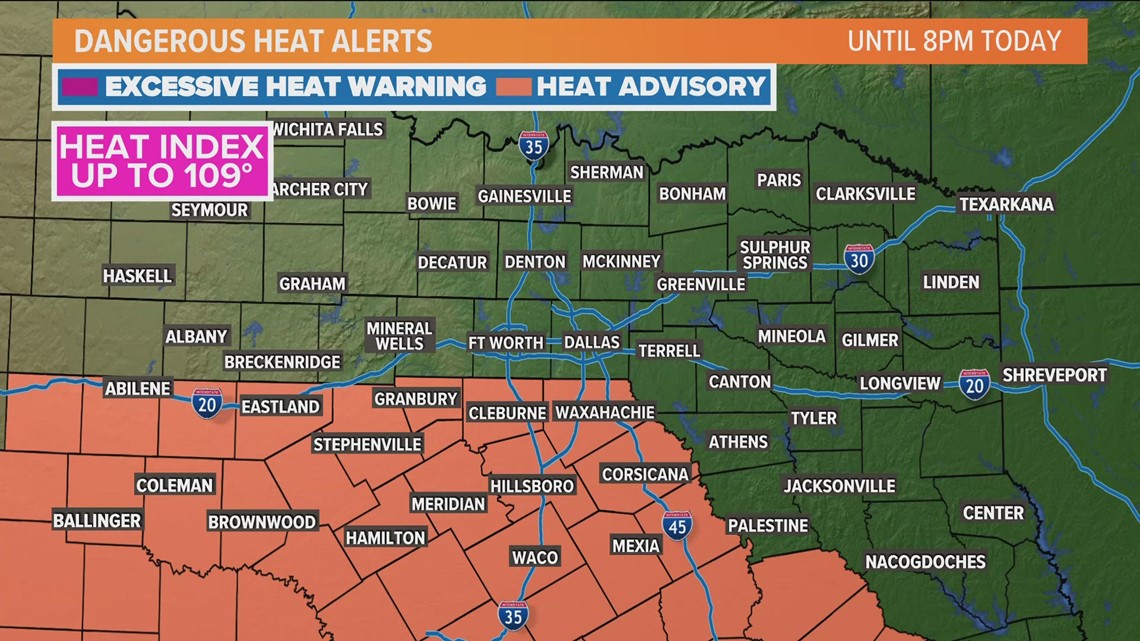 DFW Weather: Heat Advisory continues for part of North Texas | wfaa.com