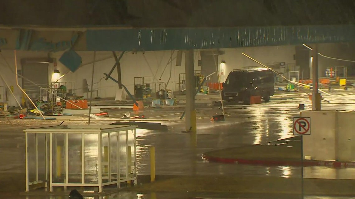 Amazon warehouse, neighborhoods damaged by severe storms in Dallas County