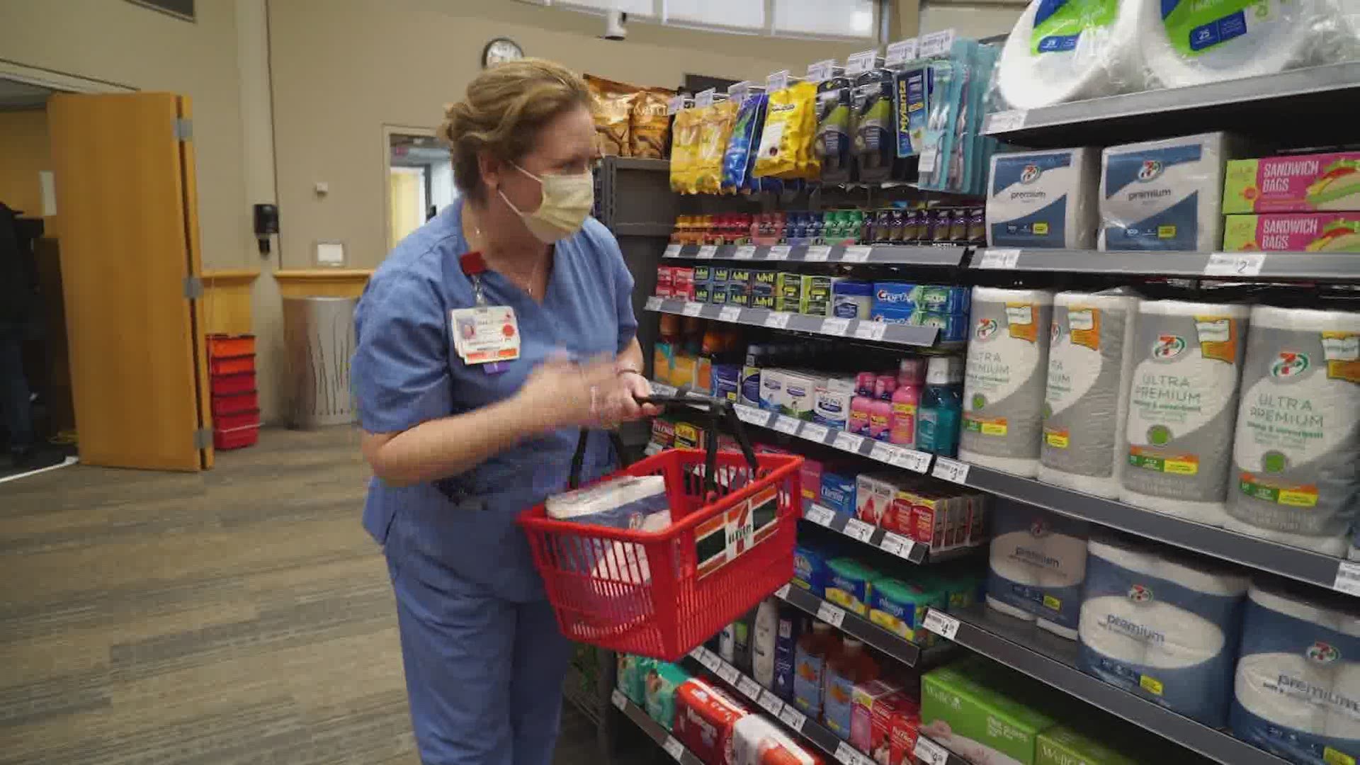 Seven Medical City Healthcare hospitals in North Texas have opened “mini grocery stores," for staff during the COVID-19 pandemic.
