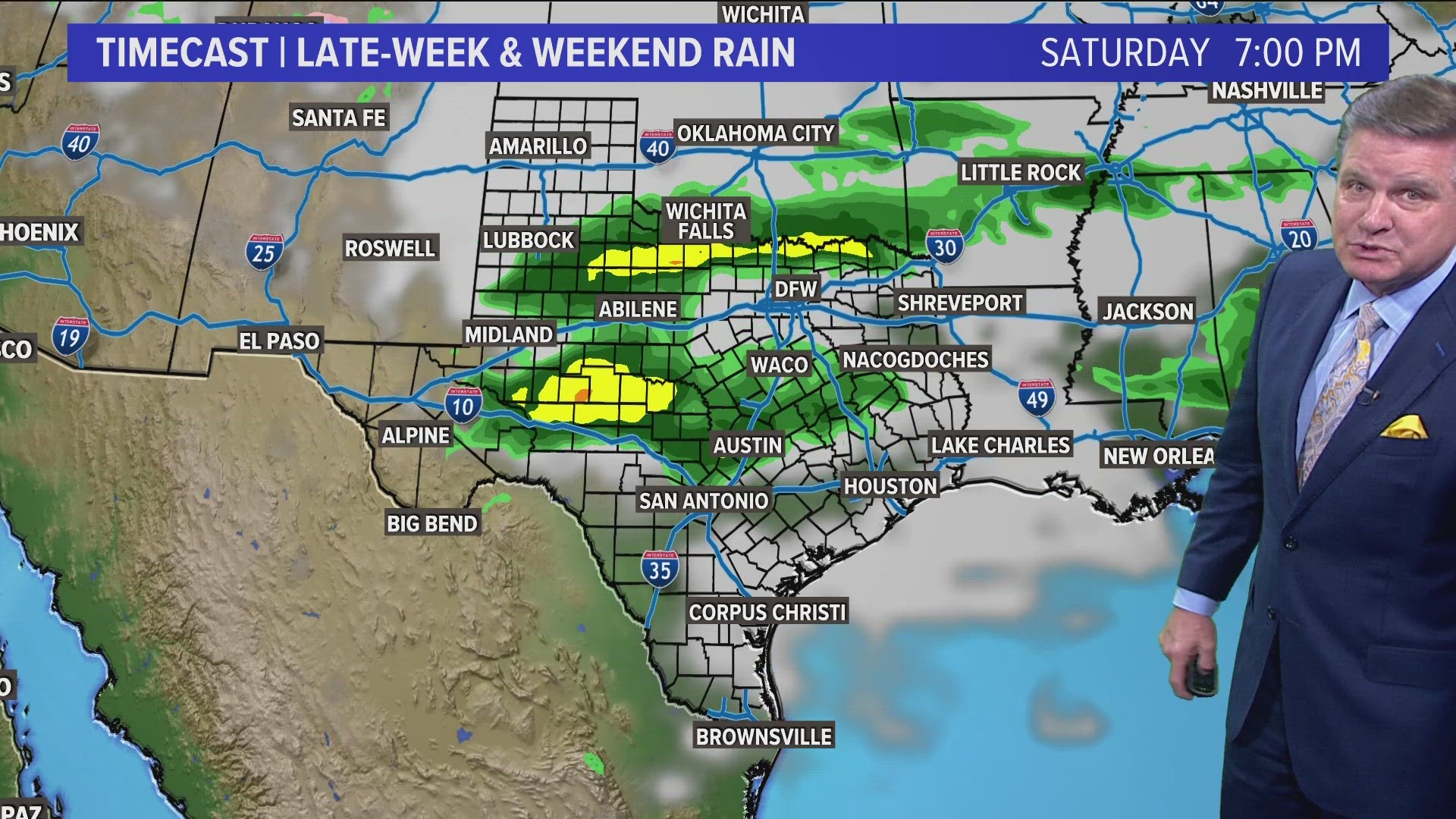 About 40% of North Texas is expected to see rain on Thursday.