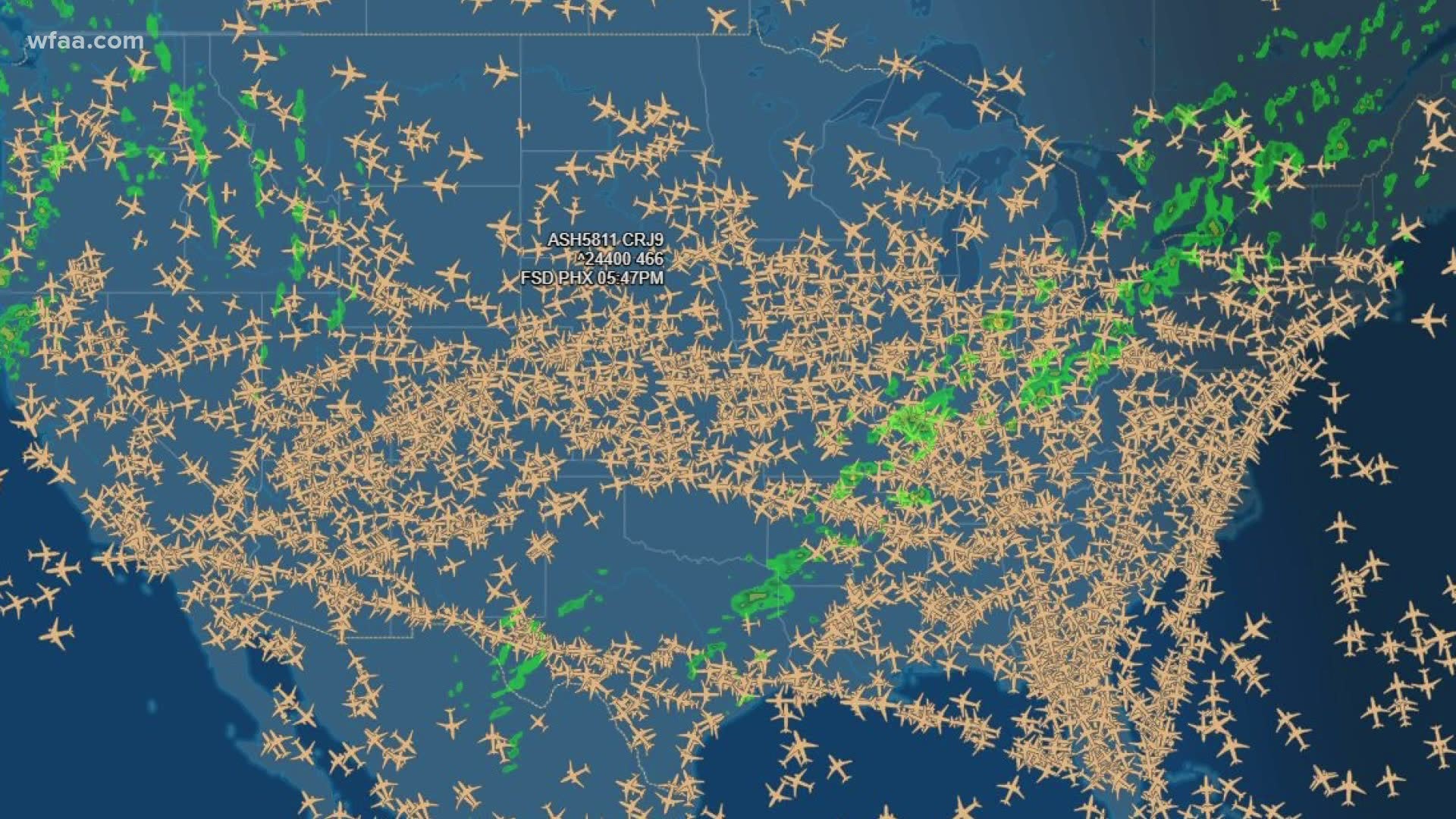 The Fort Worth Air Traffic Control Center was closed for a cleaning from 3 to 5:30 p.m.