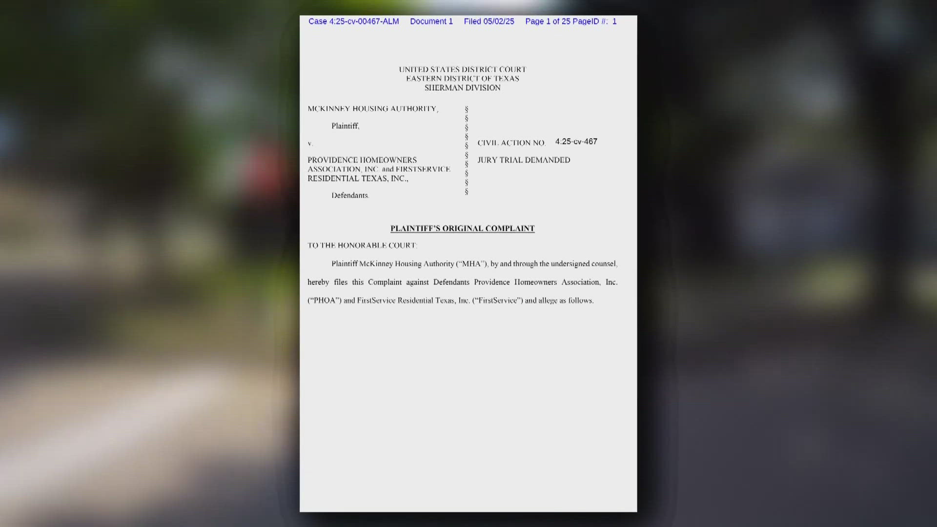 The lawsuit alleges the HOA has rules that discriminate against Black residents. 