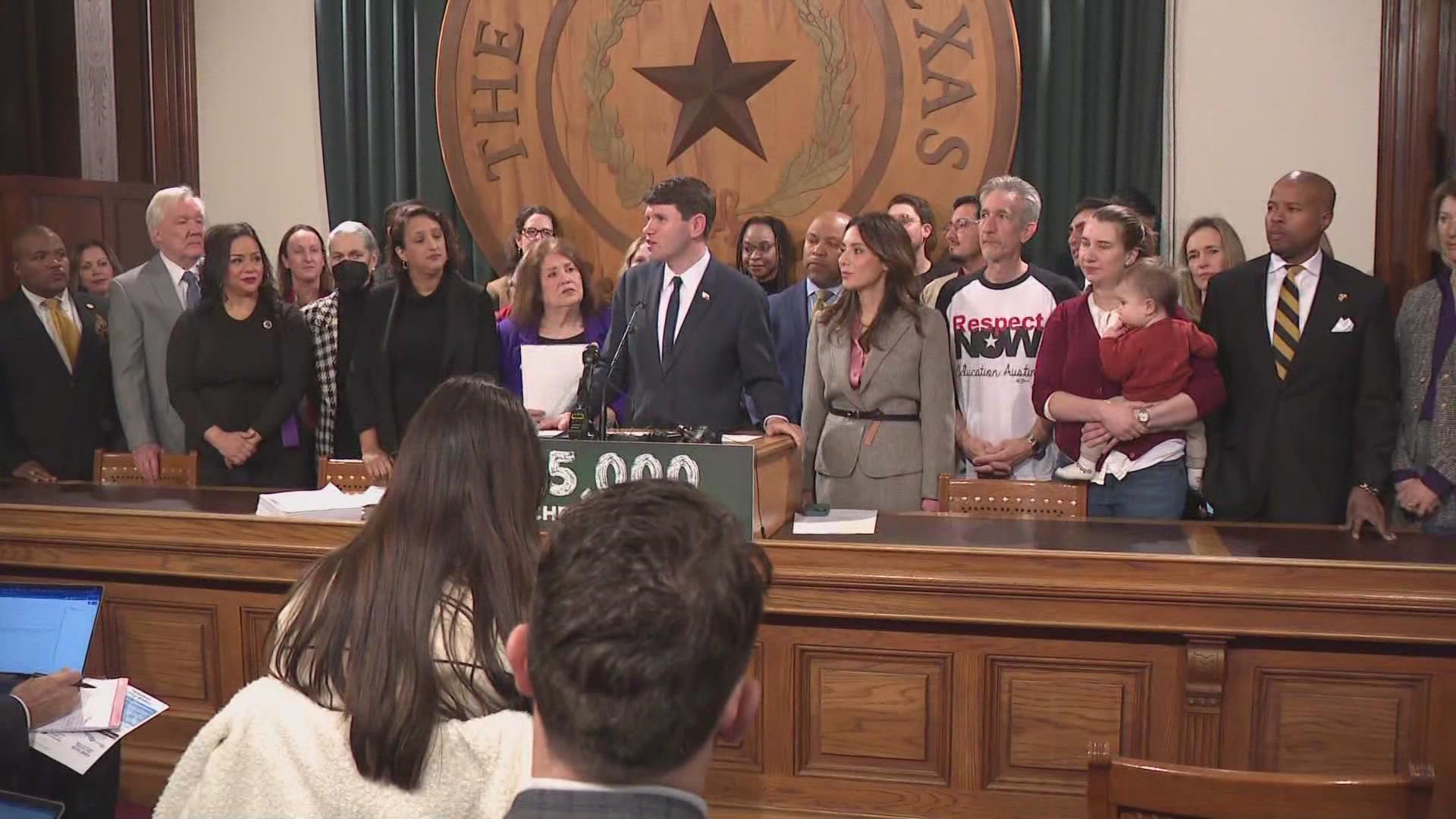 Teacher pay has been a point of discussion surrounding the large surplus the state of Texas has.