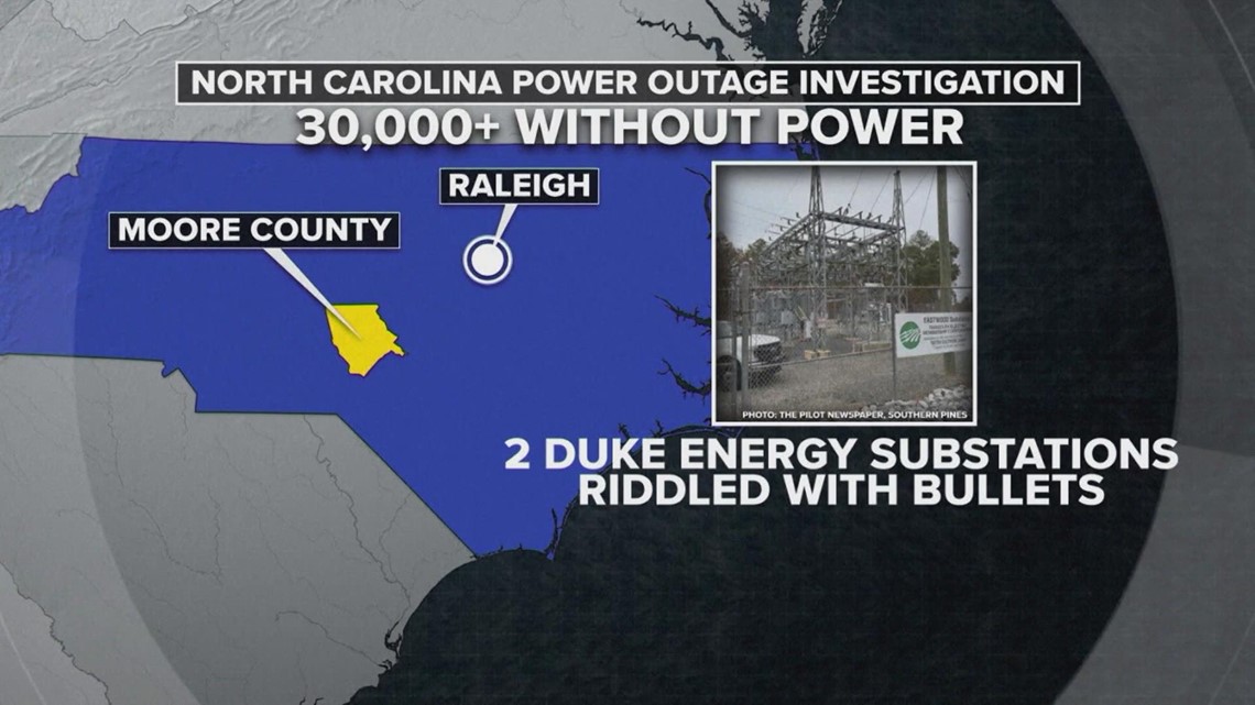 Latest on sabotage causing North Carolina power outage