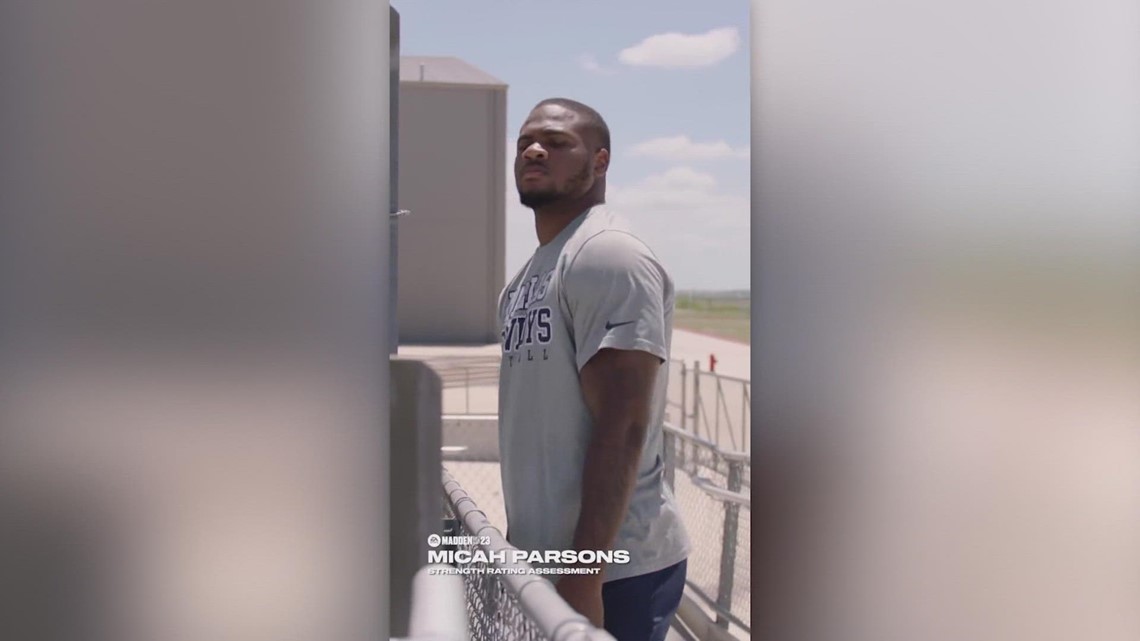 Dallas Cowboys LB Micah Parsons moves set of bleachers in Madden promo ...