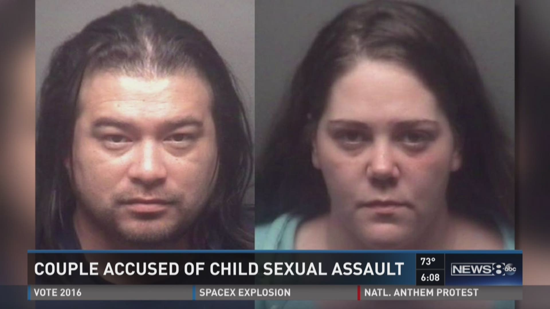 Couple accused of child sex assault