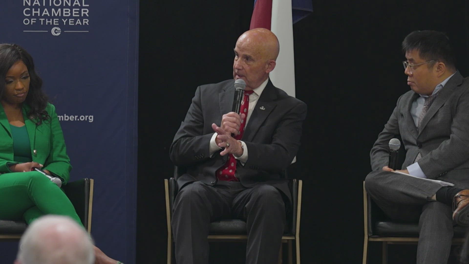 The event featured a panel conversation between Congressman Marc Veasey, Congresswoman Beth Van Duyne, Congresswoman Jasmine Crockett, and Congressman Keith Self.