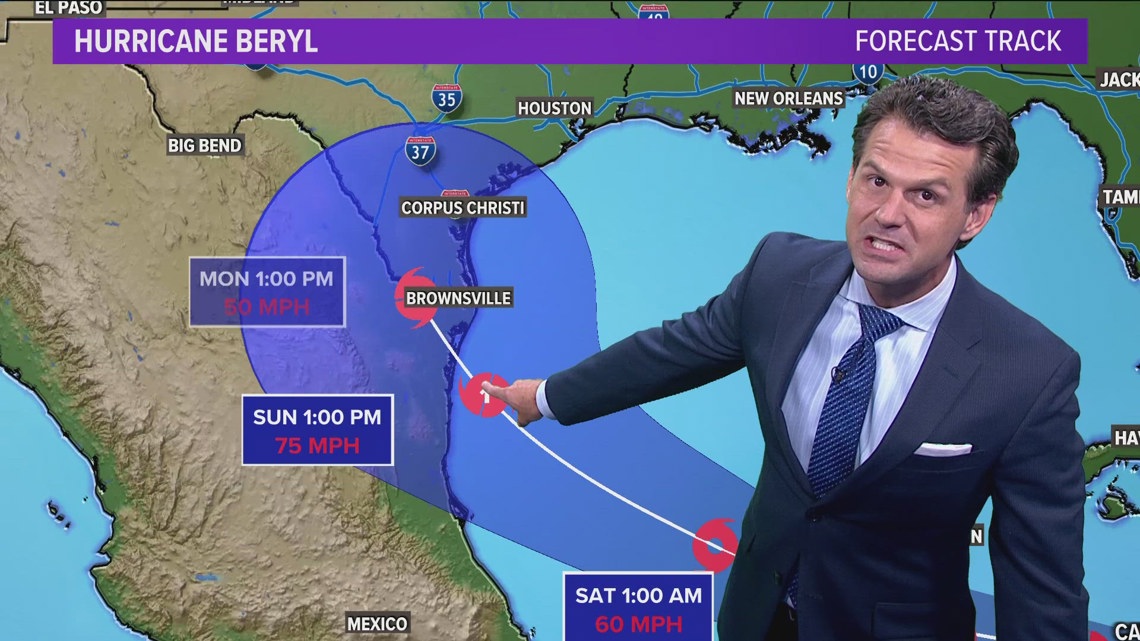 Tracking Hurricane Beryl | Could the storm make landfall in Texas? | wfaa.com