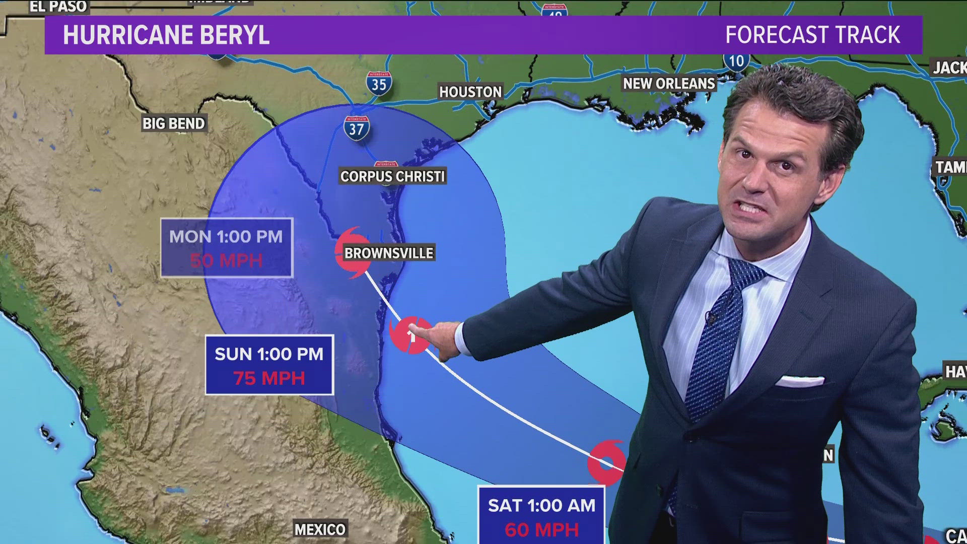 It's still possible the powerful hurricane could make landfall in South Texas.