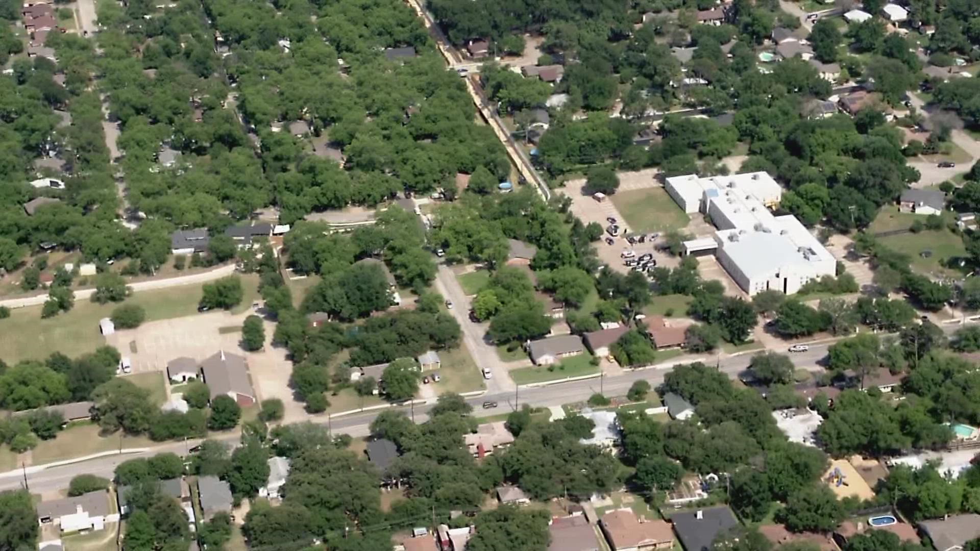 Three elementary schools in Arlington are on lockdown as police search for a suspect.