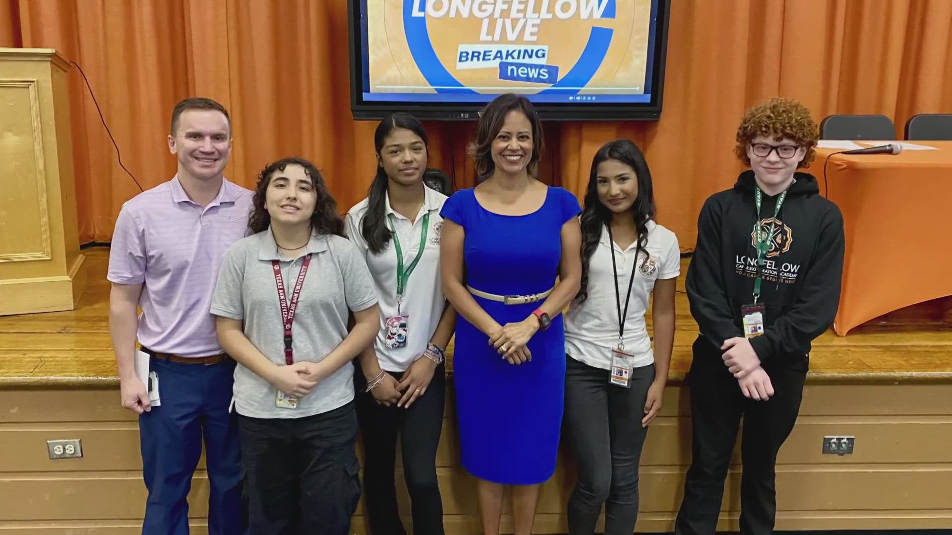 Cynthia had a chance to speak with 8th graders at the middle school she attended Longfellow Academy in Dallas.