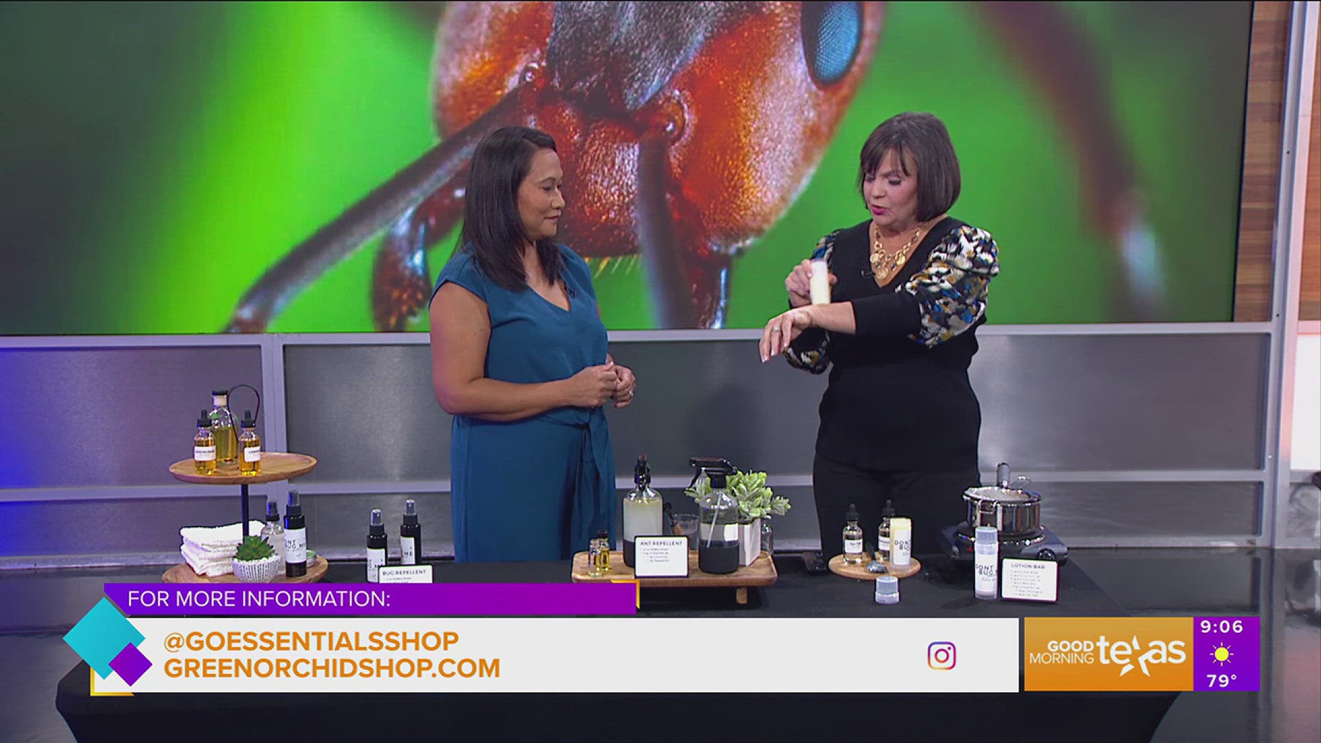 Caress Allen with Green Orchid Shop shows us how to make bug repellents for ants and mosquitoes. Go to greenorchidshop.com for more information.