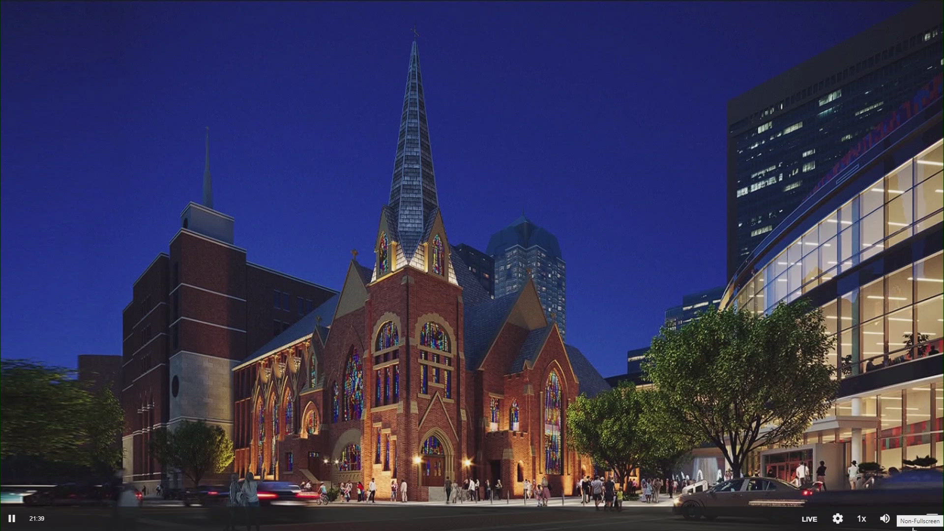 First Baptist Dallas' historic sanctuary was destroyed in a fire this summer.