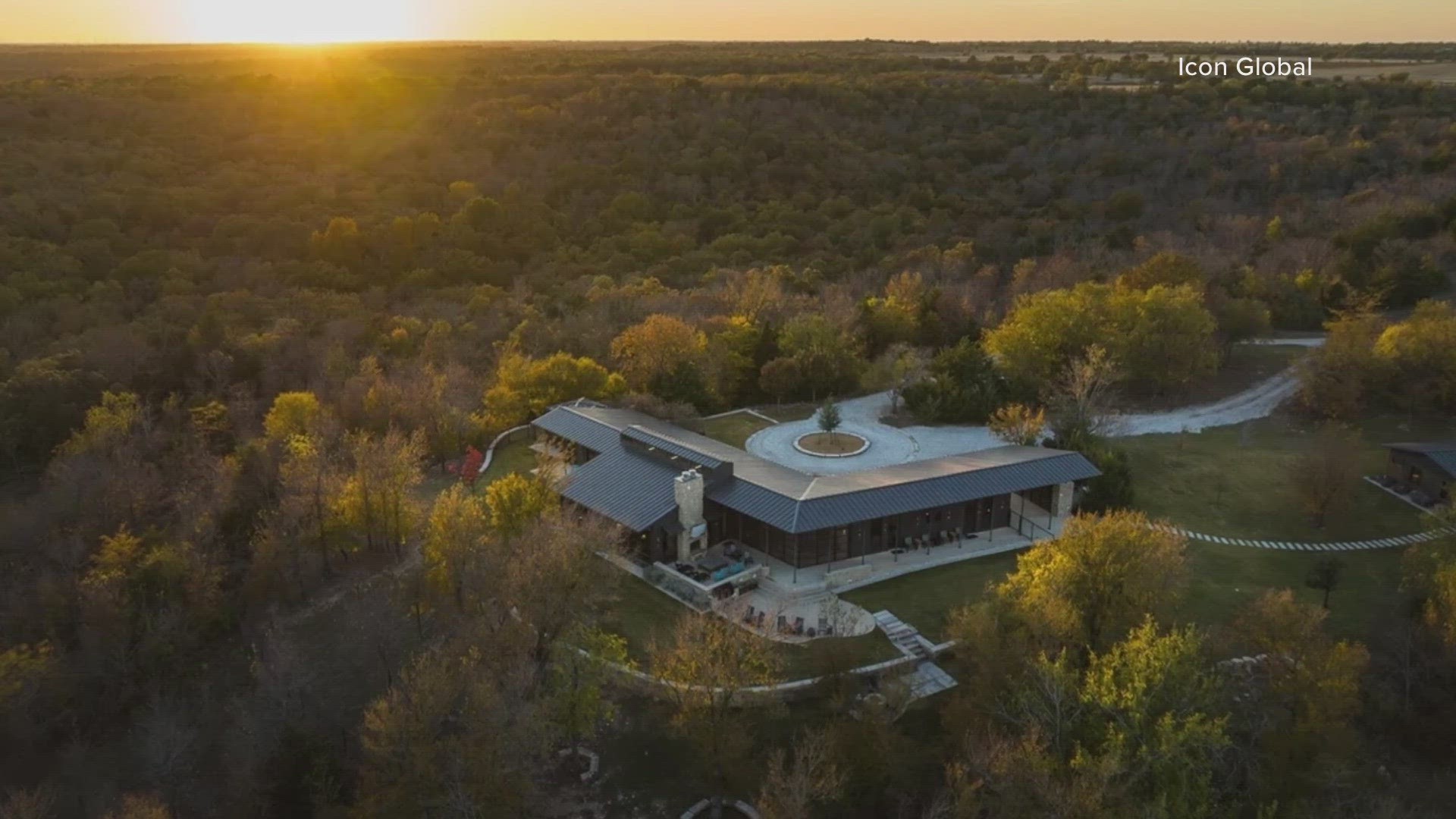 The property, which sits west of Interstate 35W after it crosses into Oklahoma, features a home for family or corporate events.