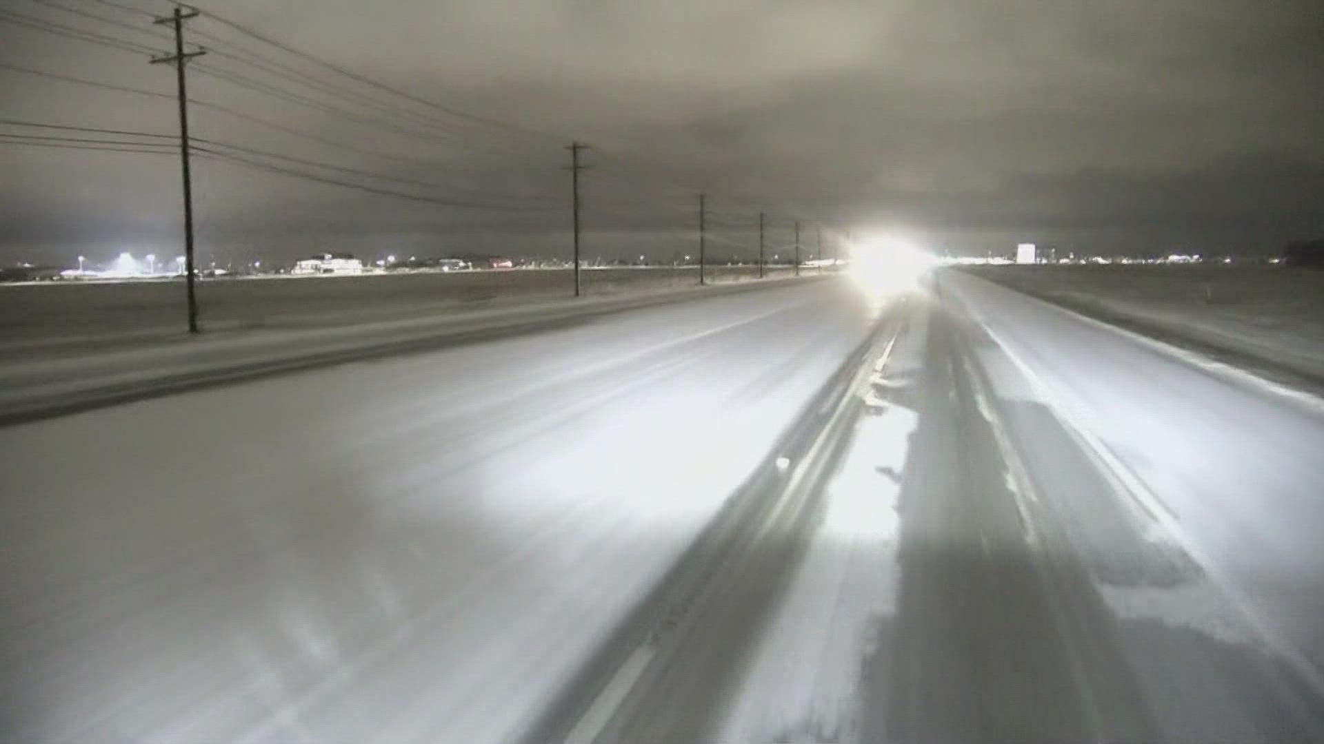 DFW winter storm: Wind chill, ice causing dangerous road conditions ...