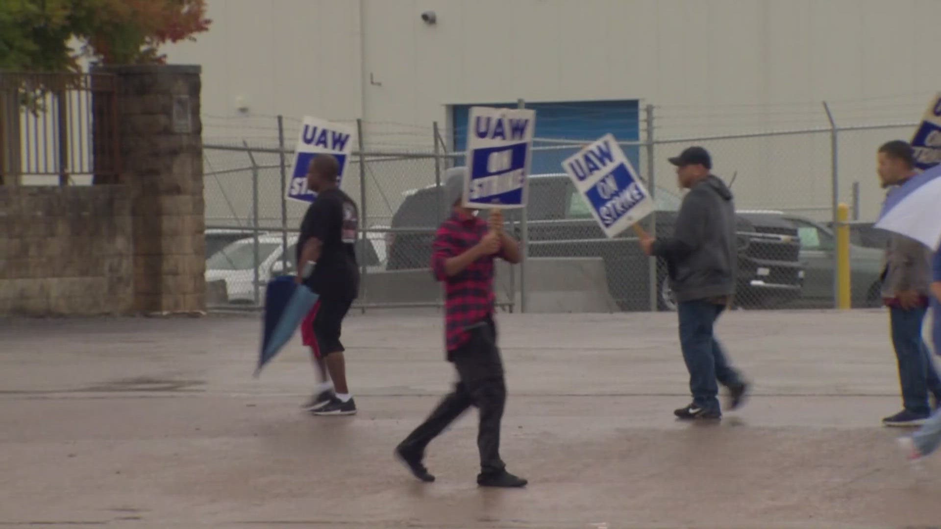 At least 1,300 employees at the General Motors plant in Arlington have walked out, the United Auto Workers union confirmed Tuesday.