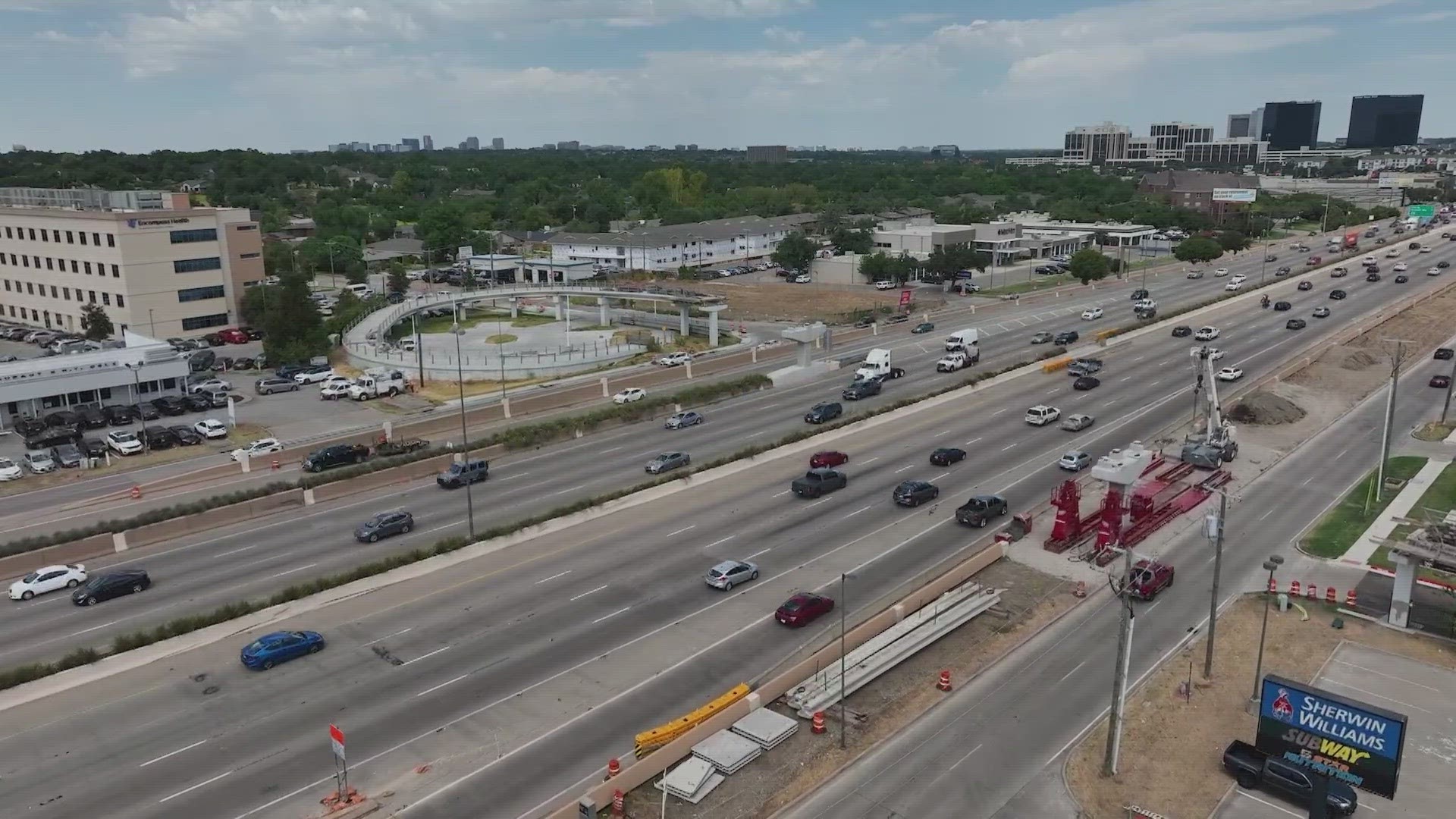 TxDOT warning drivers about traffic delays as construction begins on Central Expressway in Dallas