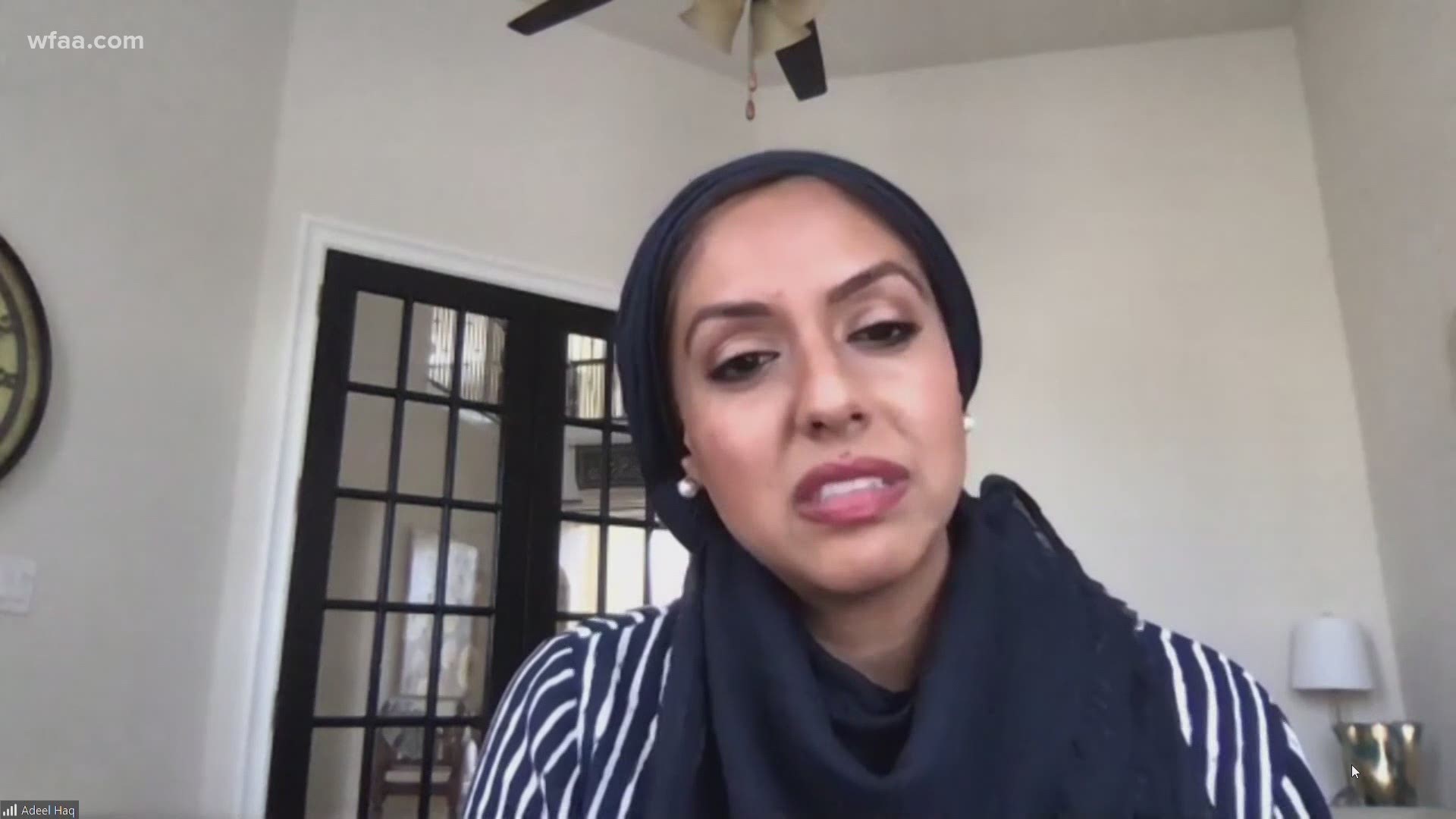 Sadaf Haq, who is Muslim, says mailers claiming she supports sharia law did not come from her or anyone she knows.