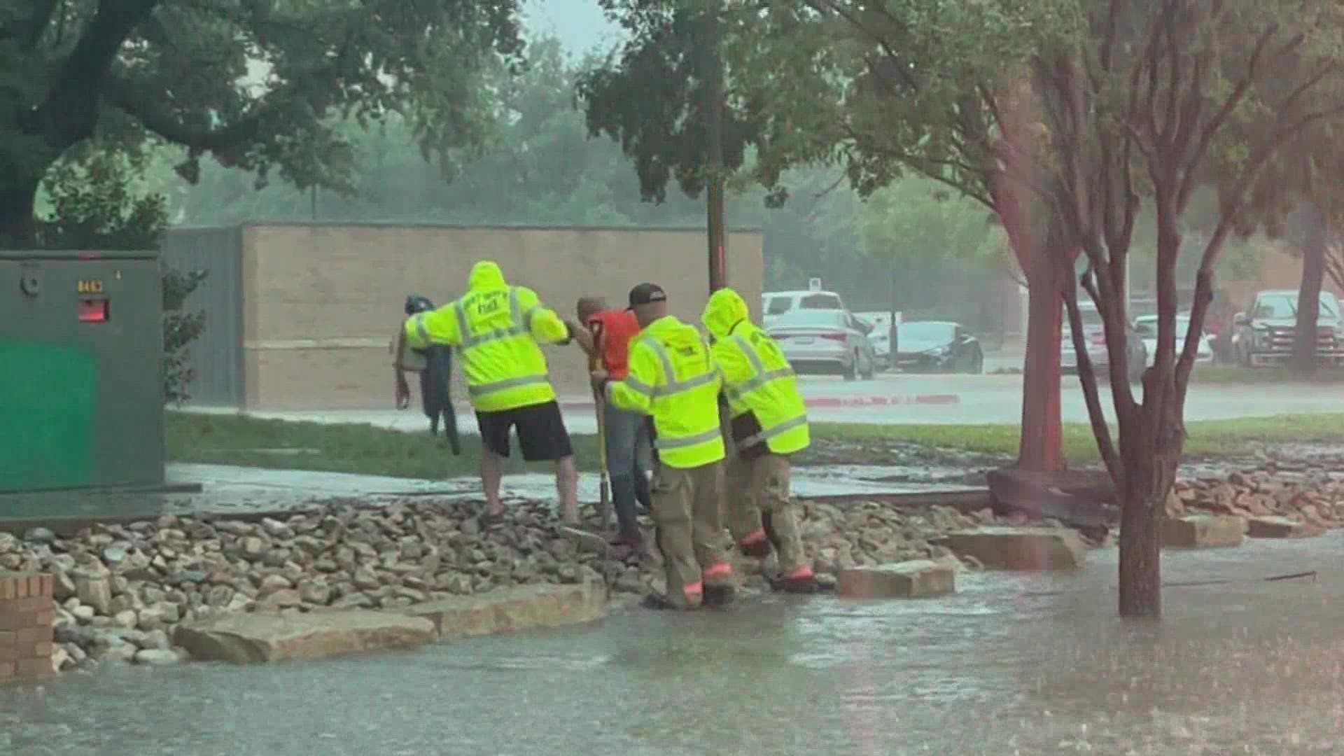 Fort Worth rescue crews have responded to several high water calls Monday.