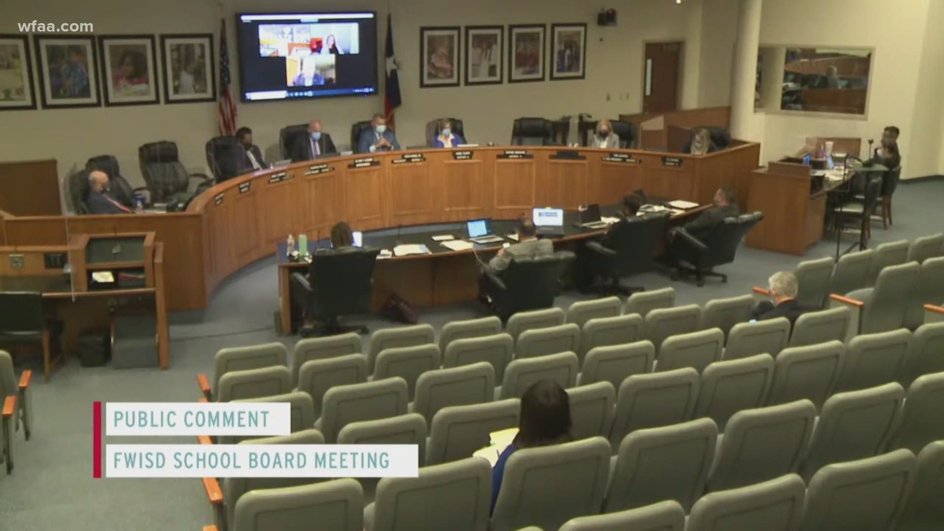 The board voted 5-4 not to extend virtual learning early Wednesday morning.