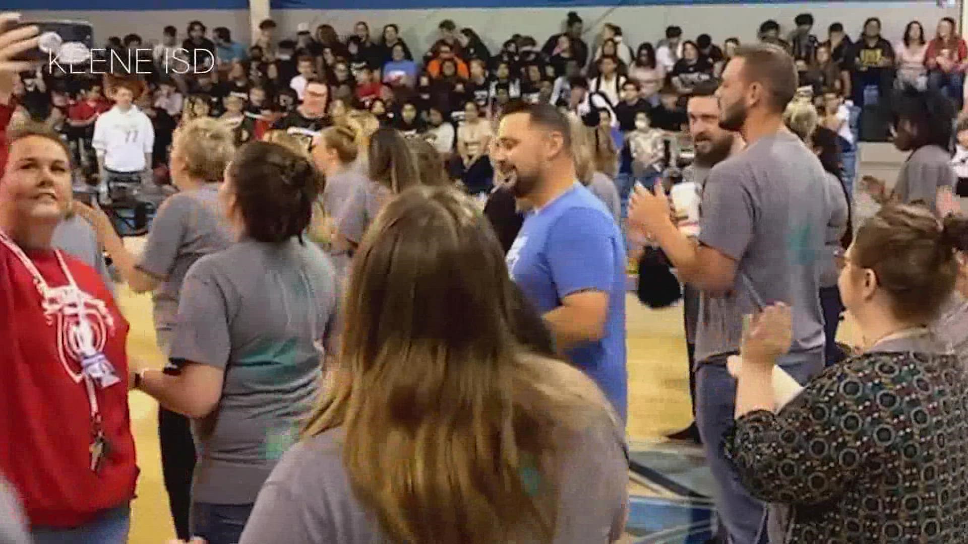 Keene ISD held a large pep-rally-style event to welcome back students. But some parents weren't happy with the lack of masks and social distancing.