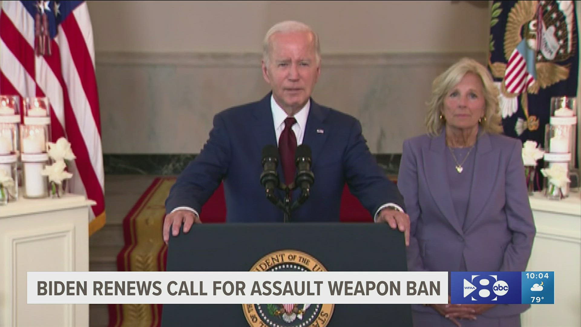 President Joe Biden, again, is calling for a ban on assault weapons.