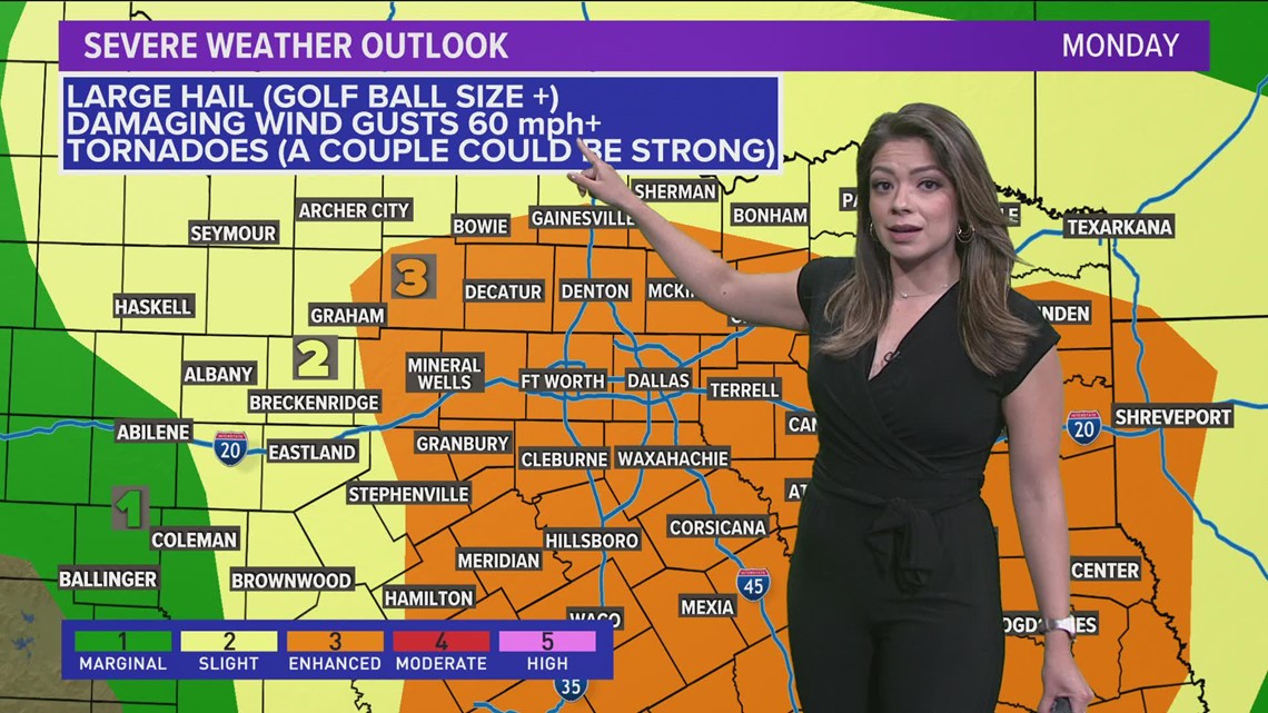 DFW Weather: Latest Severe Storms Timing And Chances For Monday | Wfaa.com