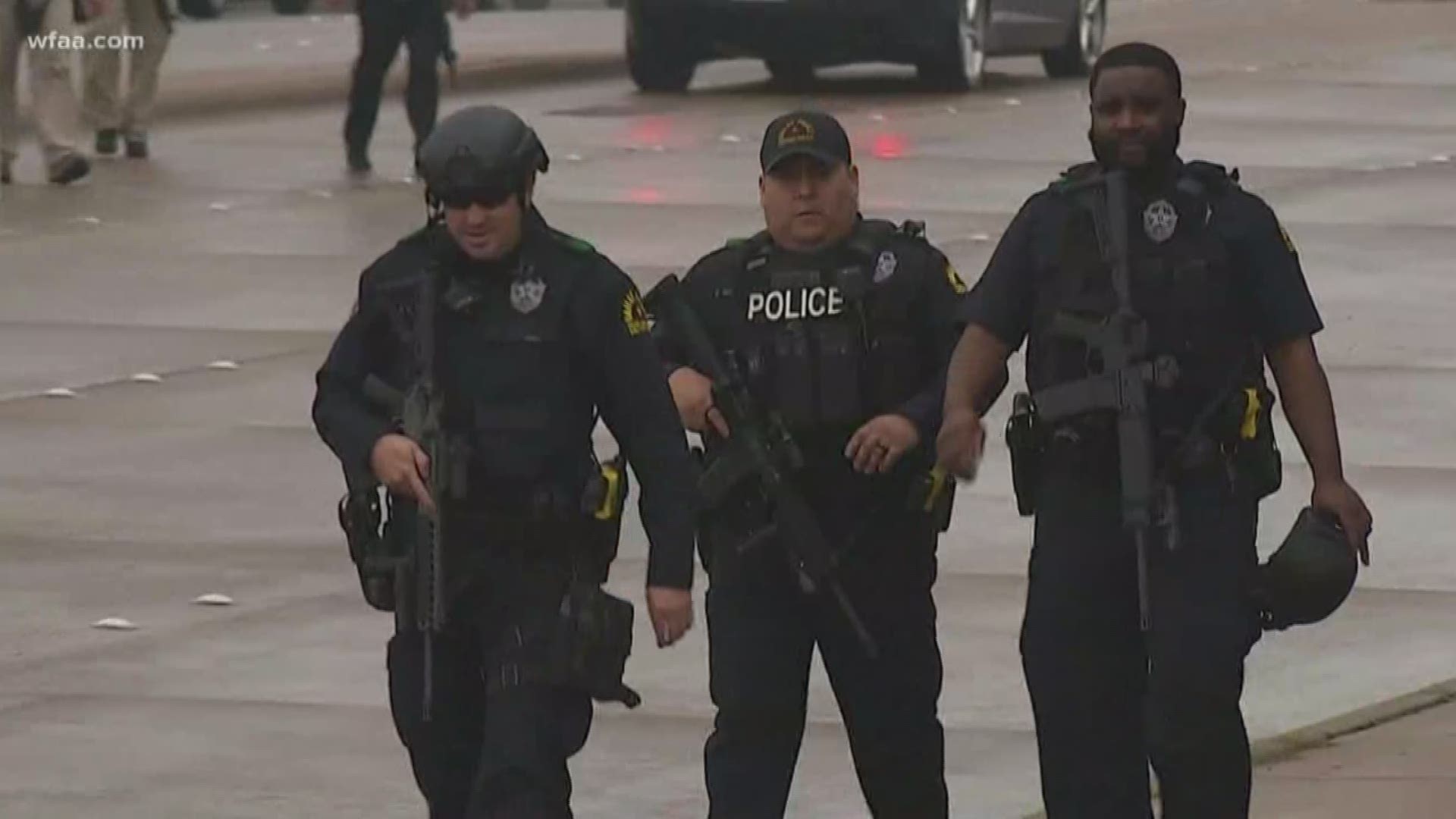 Police from Duncanville, Dallas, Texas State Troopers an SWAT rushed to the high school on reports of an alleged shooter. But turns out, it was fireworks.