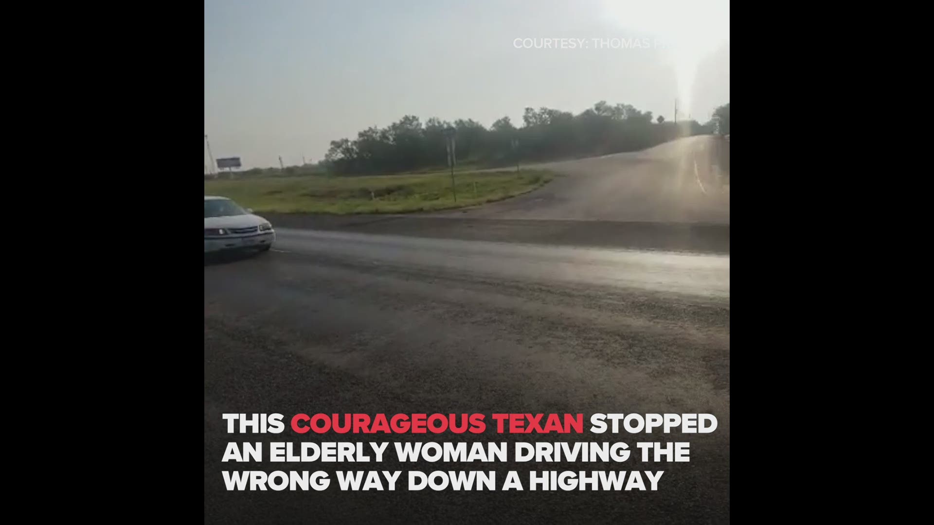 Thomas Prado took matters into his own hands when he saw a fellow Texan heading the wrong way down a highway. WFAA.com