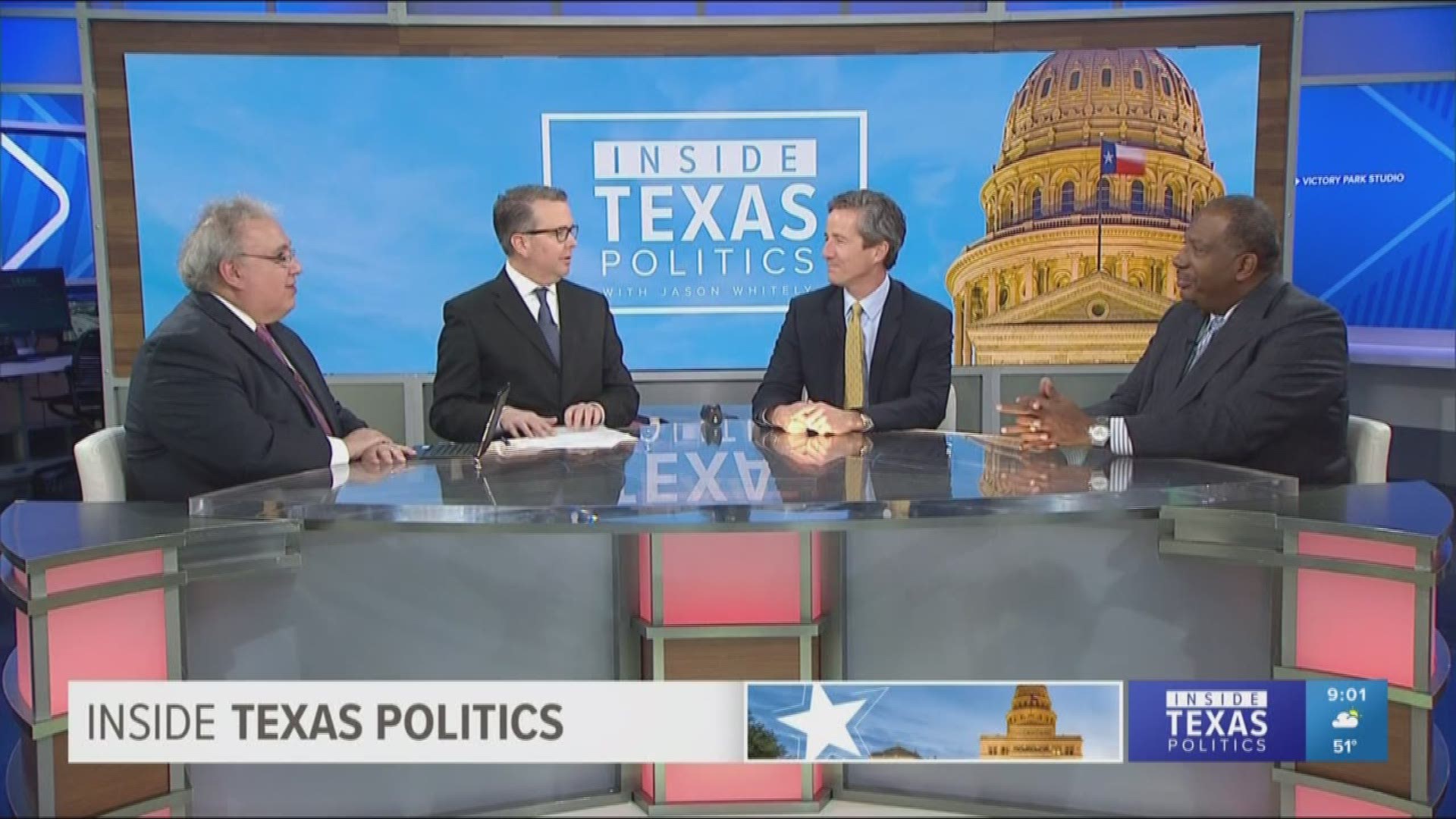 Two veteran state senators, Kelly Hancock, a Republican from North Richland Hills, and Royce West, a Dallas Democrat, are in studio to discuss what to expect in the 2019 session.
