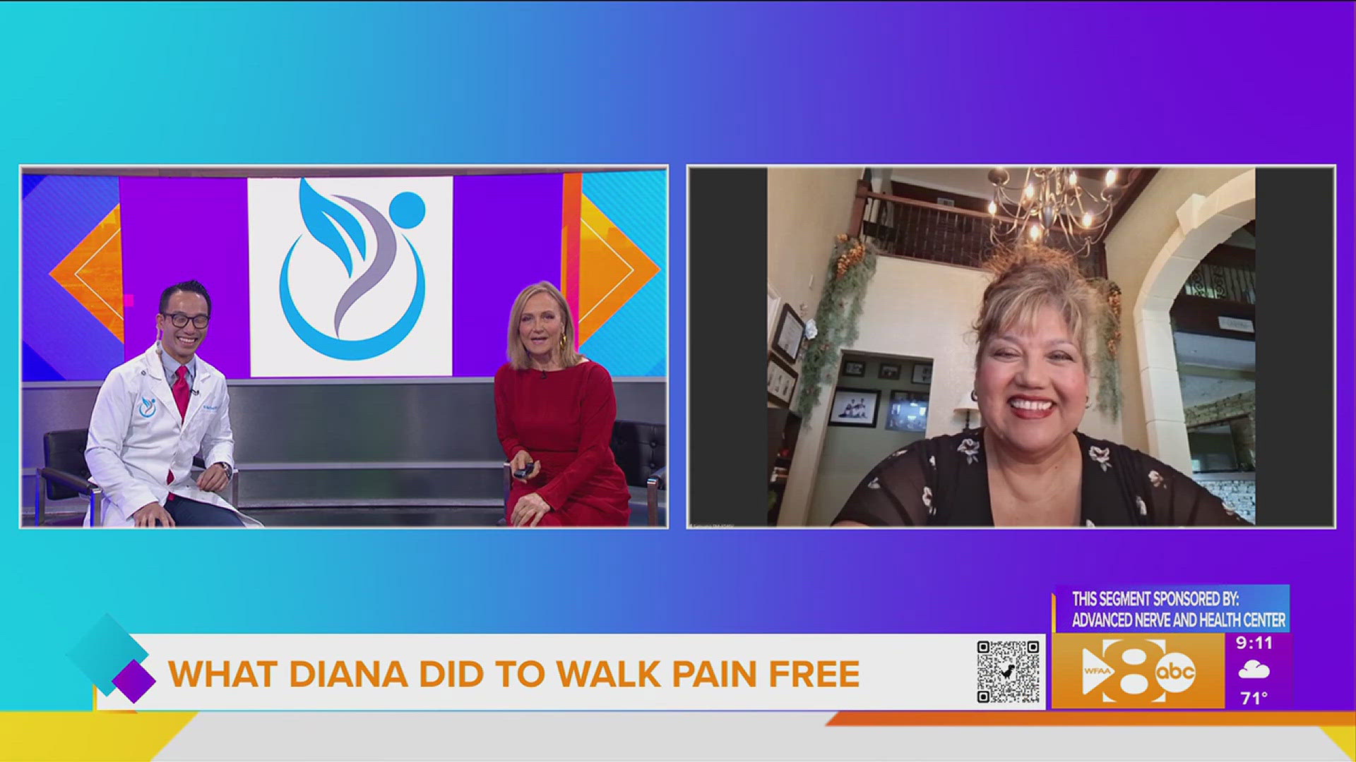 Diana Gulski shares how she can walk without pain again. This segment is sponsored by Advanced Nerve and Health Center. Call 469.557.2427 & neuropathyrescue.com.