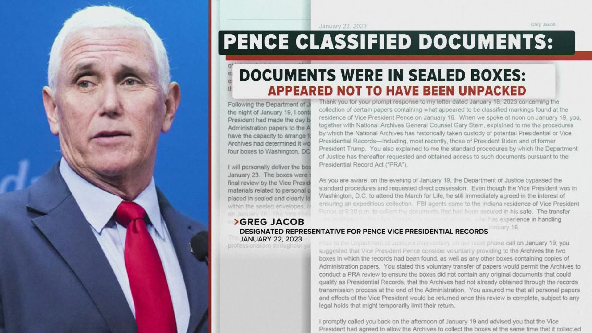 The former vice president was asked last year if he had retained any classified information upon leaving office and said, “No, not to my knowledge.”