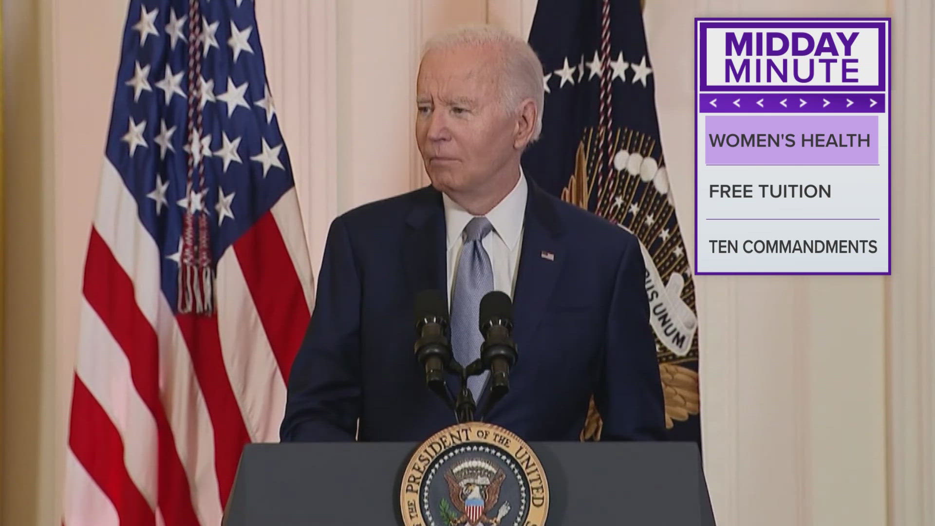 President Biden and first lady Jill Biden give remarks at the first-ever White House Conference on Women’s Health Research.