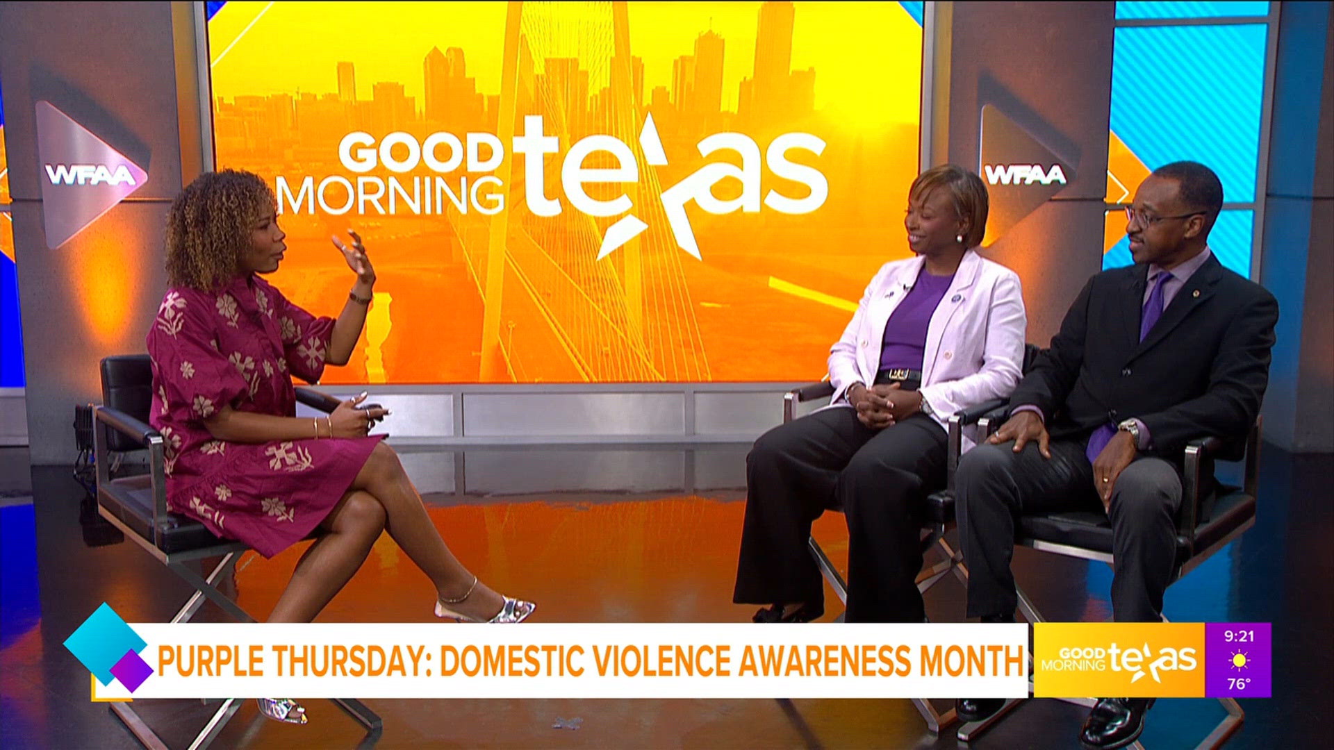 Women Called Moses founder Debra Nixon Bowles & Omega Psi Phi member Mike Hurley talk about the importance of domestic violence awareness.
