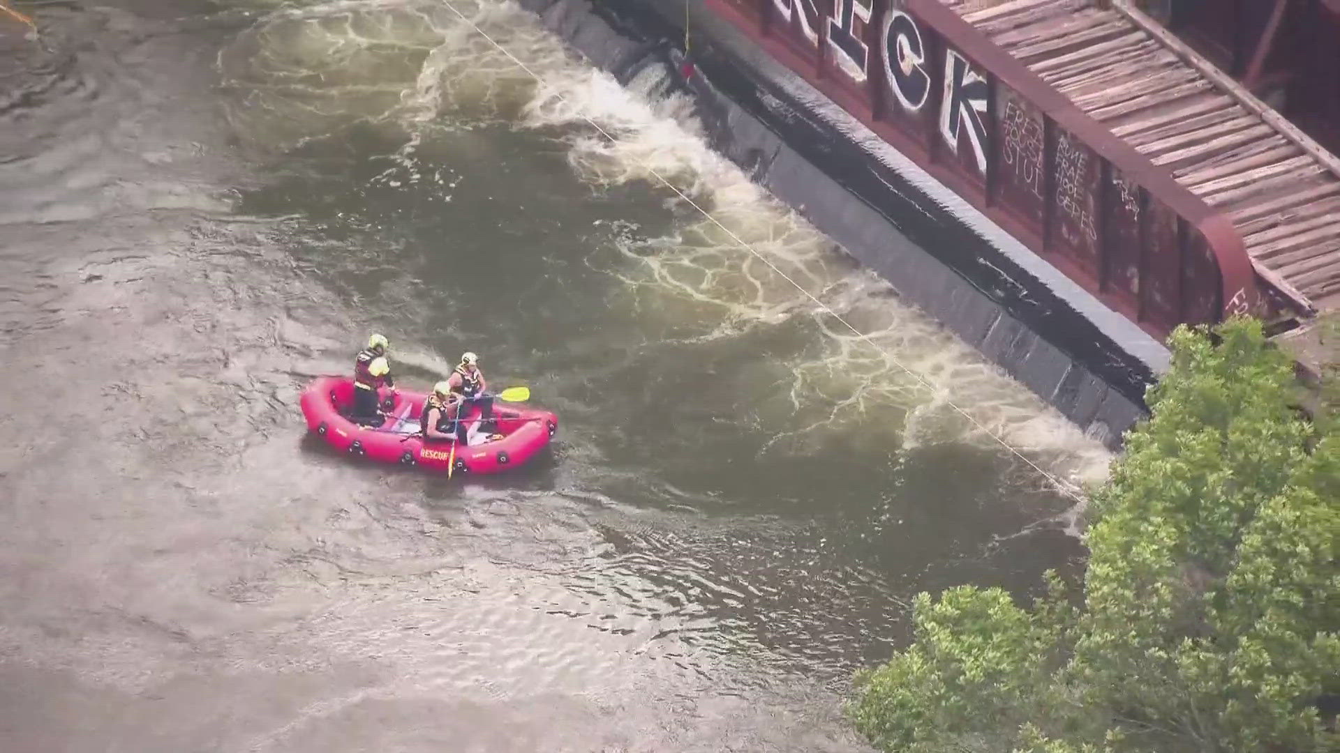 Three kayakers were pulled from waters in Collin County, Texas. Crews are still searching for an additional missing kayaker.