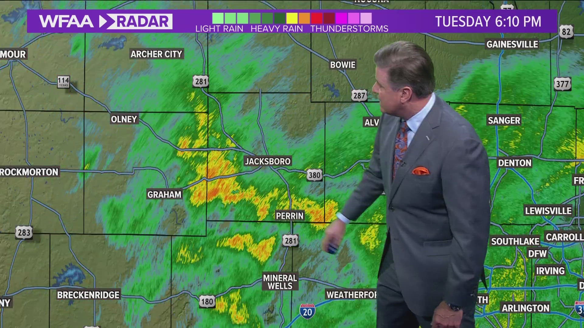 WFAA Chief Meteorologist Pete Delkus has the latest timeline of the rain moving through North Texas.