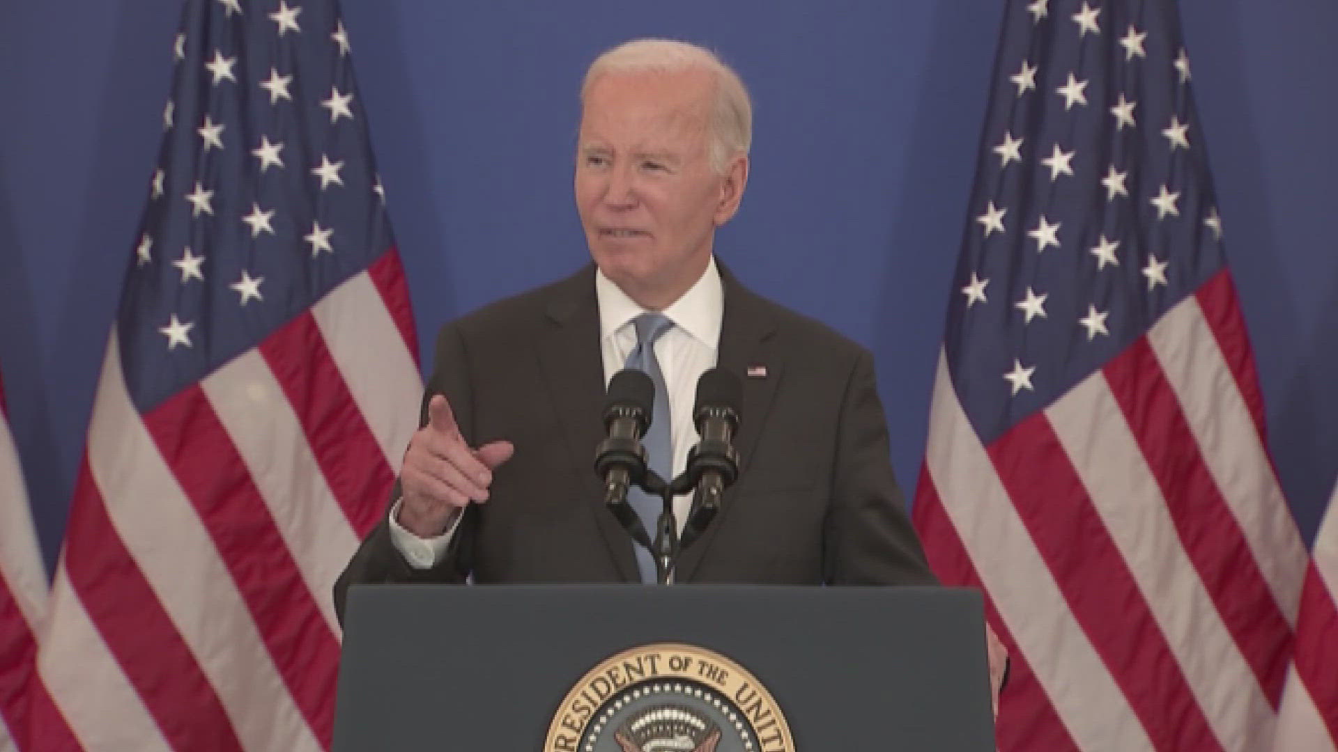 President Biden is trying to frame his presidency in positive terms, as he prepares to leave office on Jan. 20.