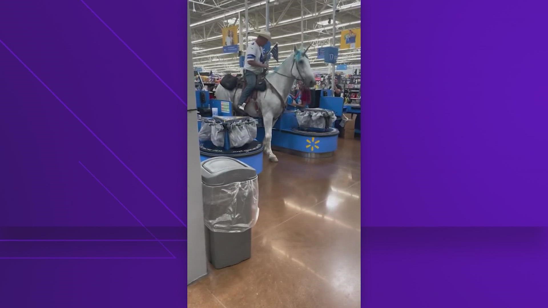 Man Rides Horse Through Walmart With Dak Prescott Jersey On