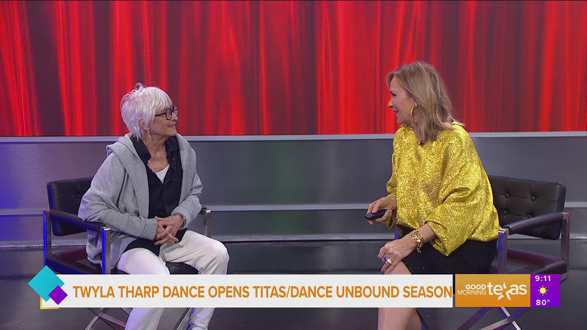 Twyla Tharp previews her company Twyla Tharp Dance performing a revival dance along with two new pieces to kick off the 2024-25 TITAS/DANCE UNBOUND season