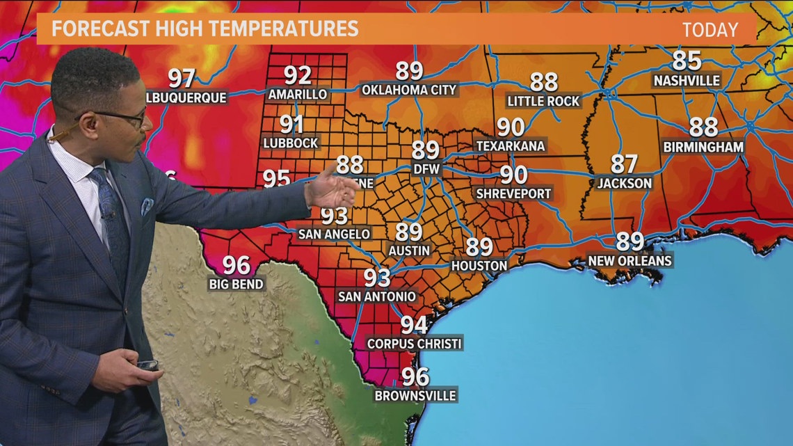 DFW Weather: Temperatures rise as rain begins to move out of the ...