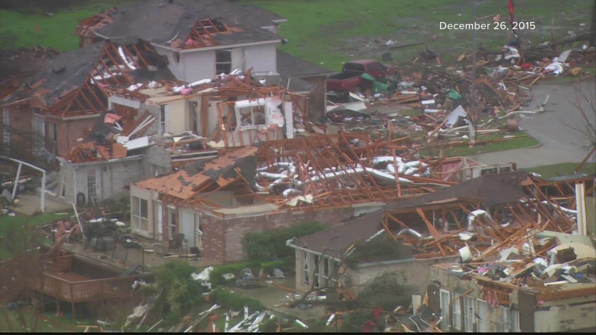 The 2015 tornado hit Garland, Rowlett and Sunnyvale, killing 13 people and destroying hundreds of homes.