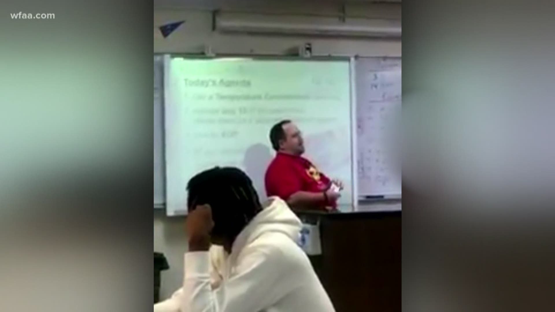 Student shoves teacher over cell phone