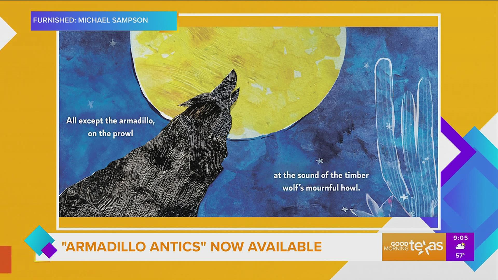 Author, Michael Sampson, takes us inside the pages of his new children’s book following an adventurous armadillo.