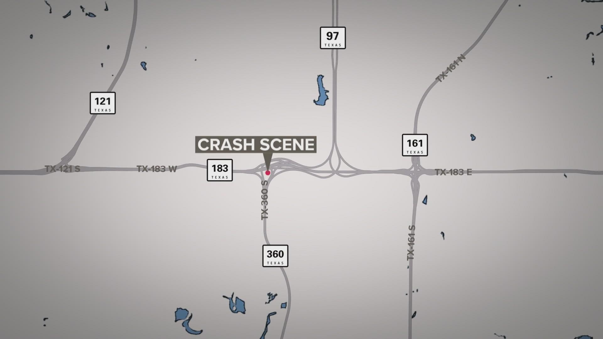 The crash happened in far east Fort Worth near the DFW Airport.