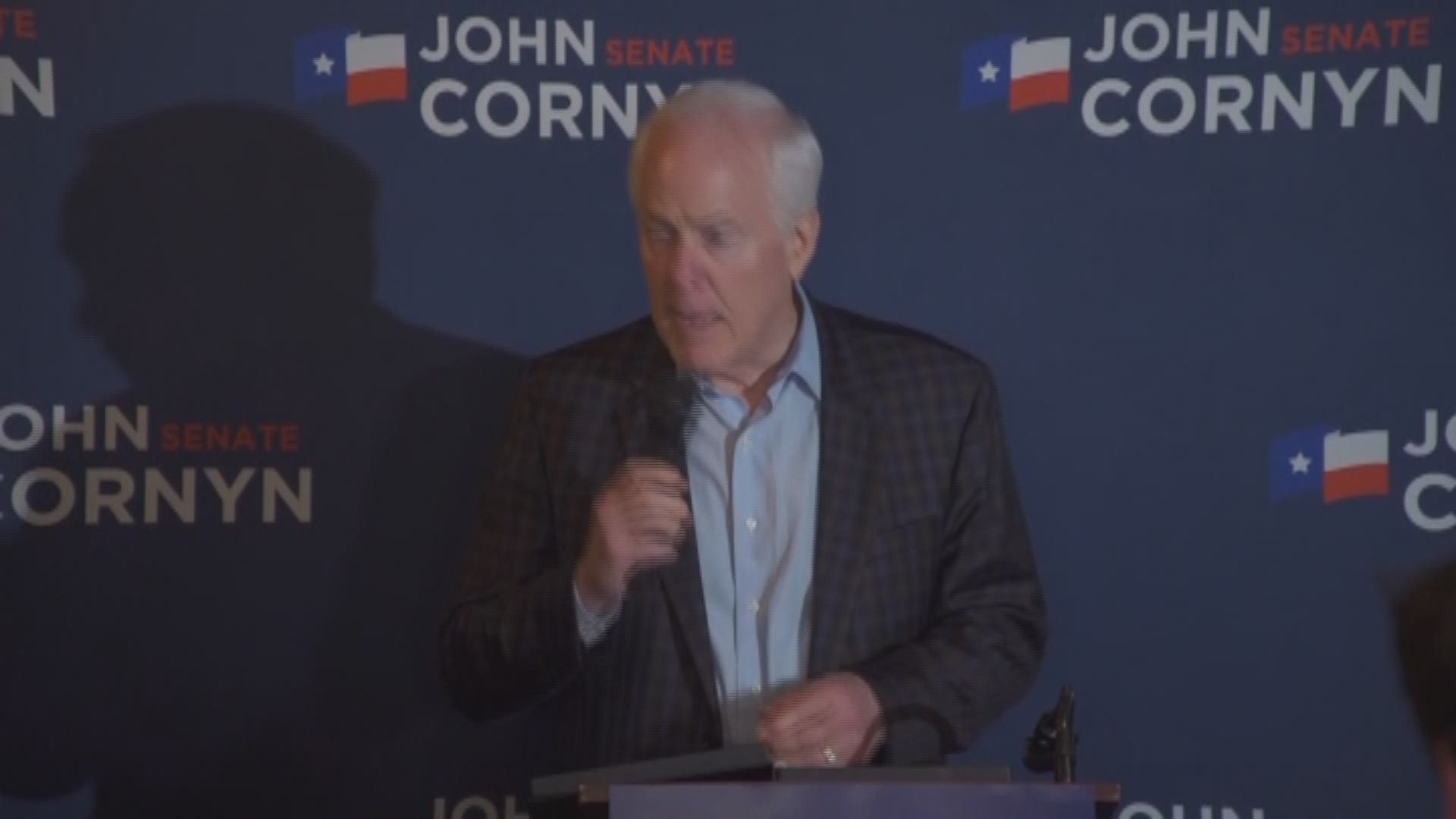 Sen. John Cornyn thanked his supporters on Super Tuesday in Austin after winning the Republican Senate primary.