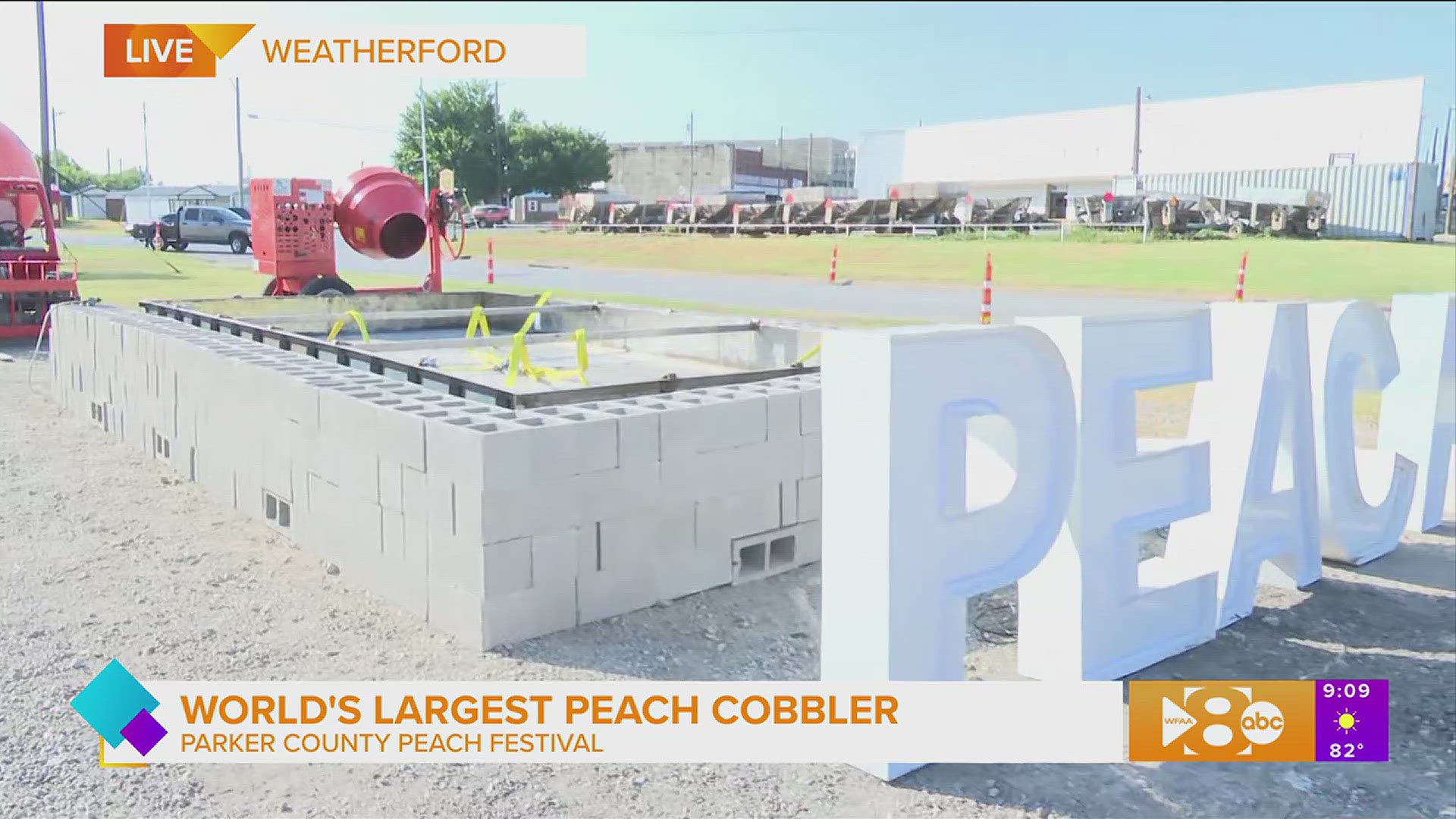 Paige takes us to Weatherford, TX to share more about how the Parker County Peach Festival is attempting to create the world's largest peach cobbler.